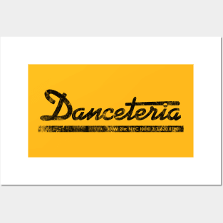 Danceteria - black (distressed) Posters and Art